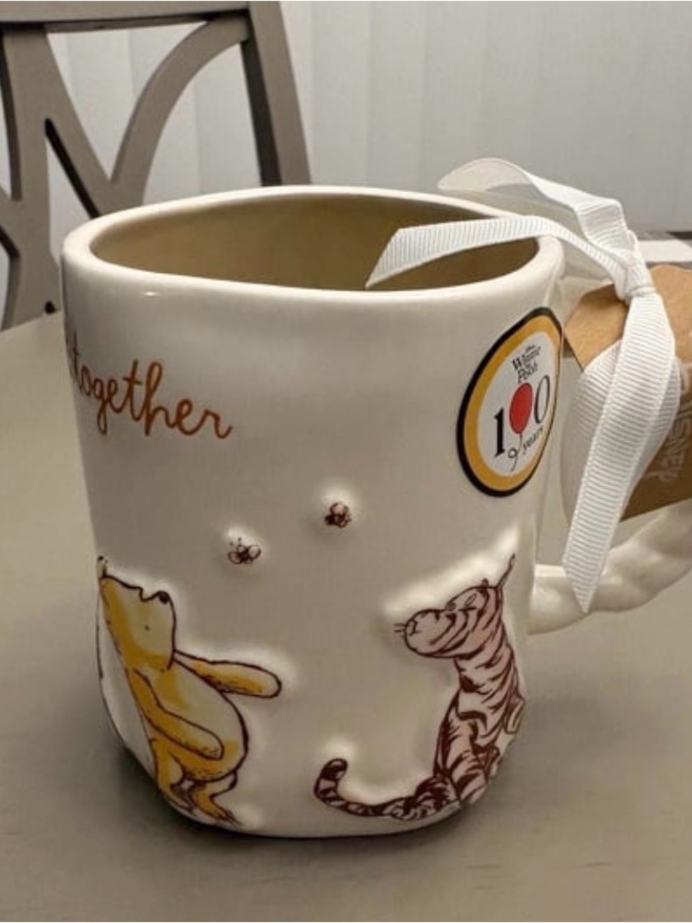 Rae Dunn Winnie the Pooh 100 Years Anniversary Ceramic Mug